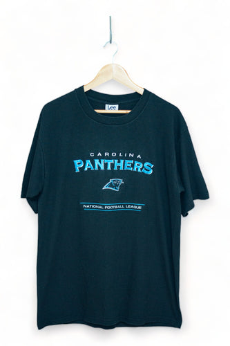 Elevate your fan style with our exclusive Embroidered Carolina Panthers Lee Sport Vintage T-Shirt from our Shopify store. Immerse yourself in the nostalgia of classic Lee Sport craftsmanship, featuring intricate embroidery that brings the iconic Panthers logo to life. This vintage-inspired tee seamlessly blends comfort and team spirit, making it a must-have for every Panthers enthusiast. 