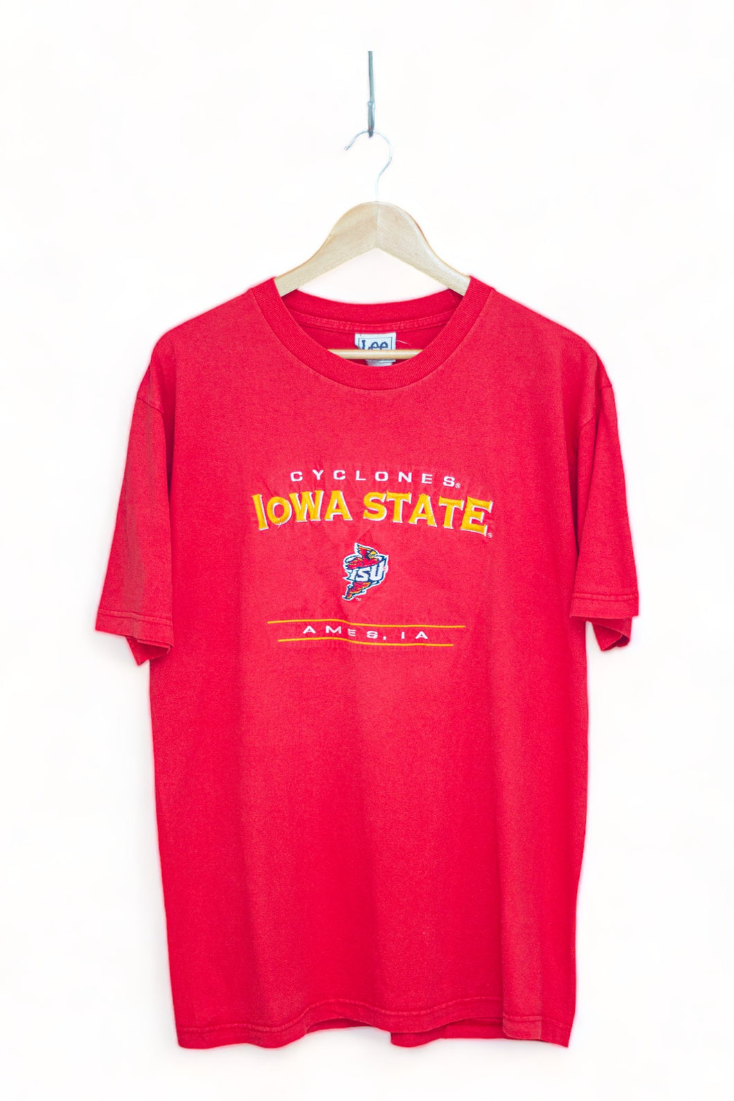 Iowa State Cyclones - Embroidered Spell Out T-Shirt (XL)